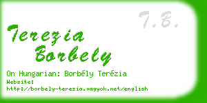 terezia borbely business card