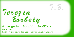 terezia borbely business card